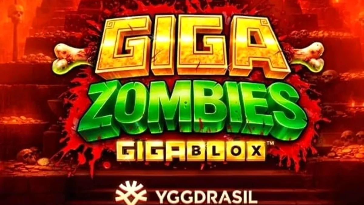 Cena de ação do slot Giga Zombies com a cowgirl enfrentando hordas de mortos-vivos em um templo maia.