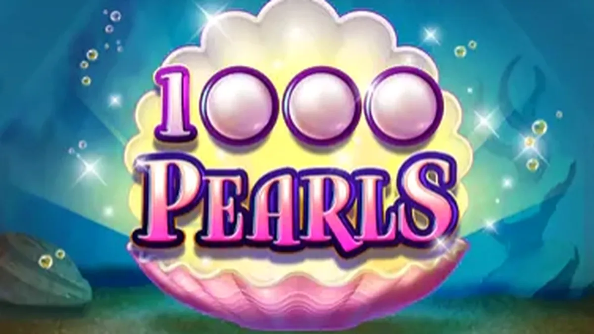 Interface do slot 1000 Pearls com tema marinho